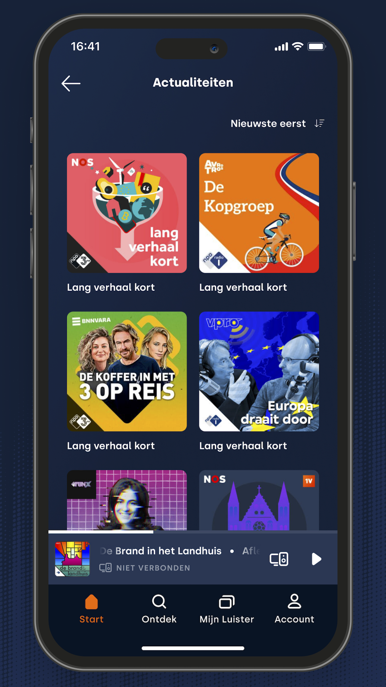 NPO Luister wordt volwaardig audioplatform en lanceert nieuwe app