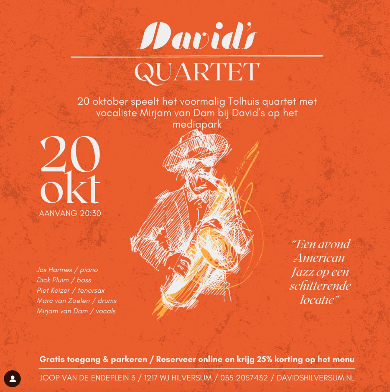 American Jazz avond bij David’s