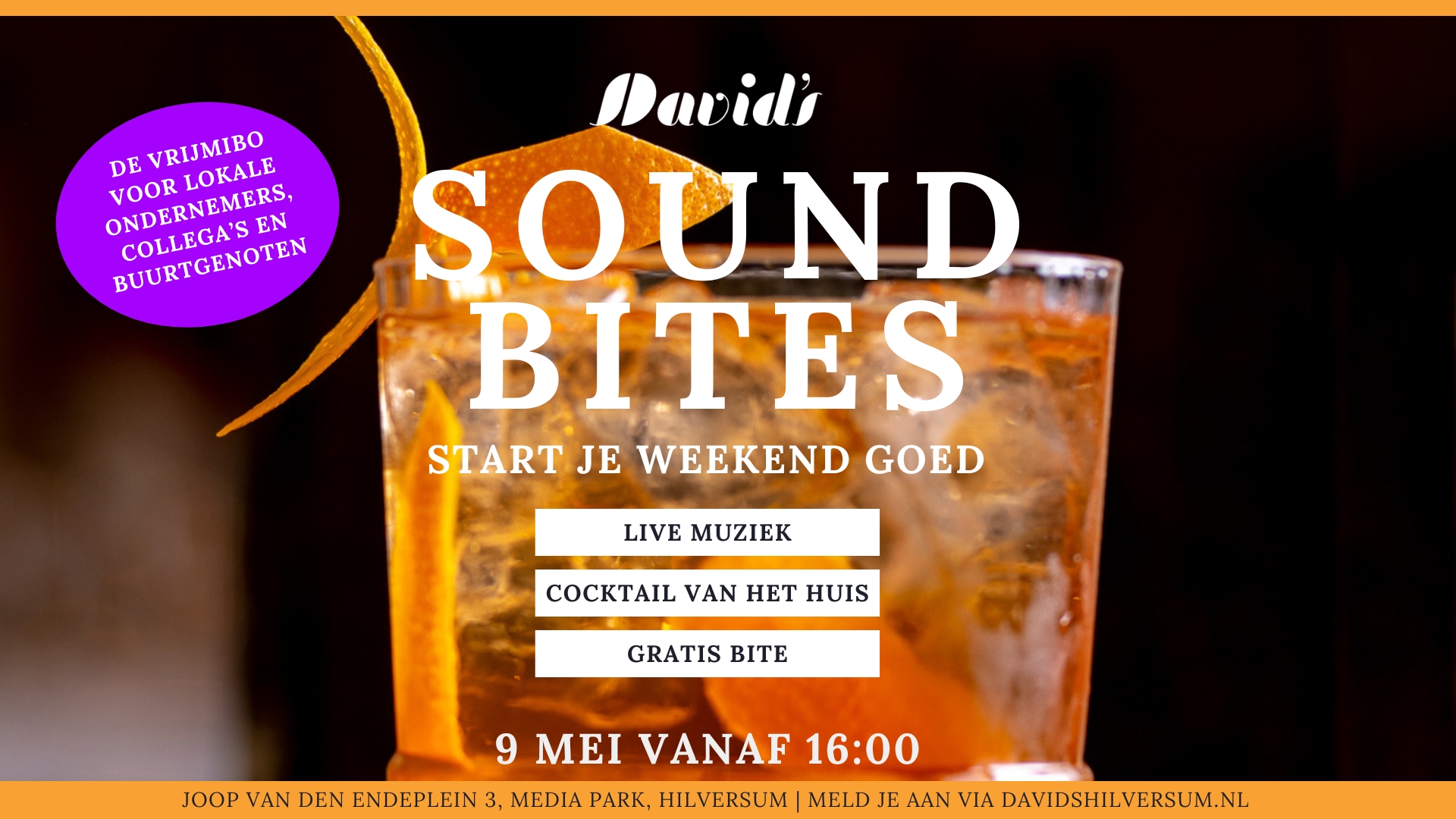 ‘Soundbites’ bij David’s: dé nieuwe vrijdagmiddagborrel op het Media Park